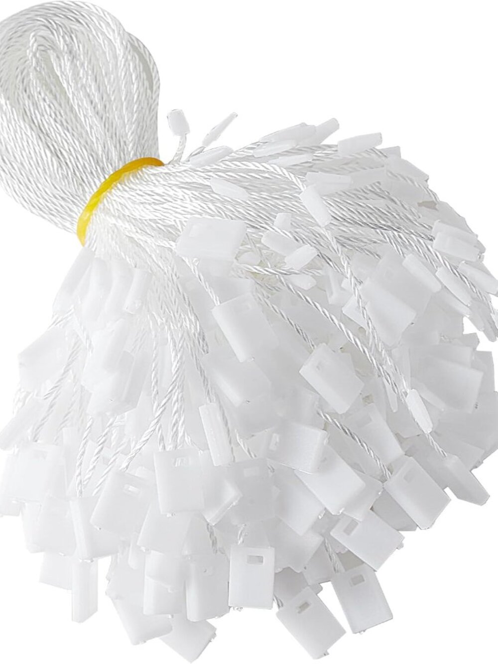 7 Inch 1000Pcs White Nylon Hang Tag String Snap Lock Pin Loop Fastener Hook Ties